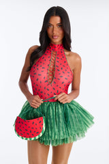 Juicy Watermelon 4 Piece Costume Set - Red/combo