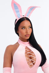 Pink Bunny Babe 3 Piece Costume Set - Pink
