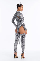 Too Hot To Tame 3 Piece Costume Set - Black/White