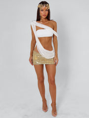 Sylvee Crop Top White