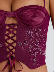 Tresna Corset Top Plum