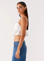 Elliana Cami Top - White