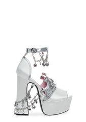 Royal Charm Peep Toe Heels