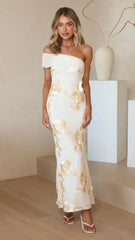 Faith Maxi Dress - Yellow Floral