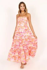 Arianna Strapless Dress - Pink Scenic
