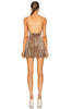Sleeveless Velour Mini Dress In Dore