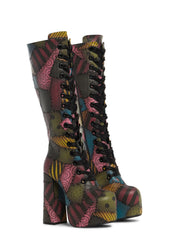Stitched-Up Style Platform Boots