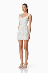 Eliza Mini Dress in White