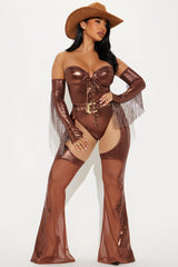 Midnight Cowgirl 3 Piece Costume Set - Brown