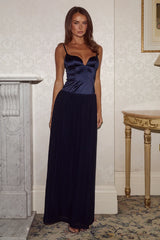 BRIELLE STRUCTURED MAXI DRESS - NAVY