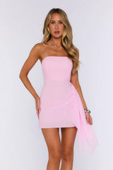 Lover Form Strapless Mini Dress Light Pink