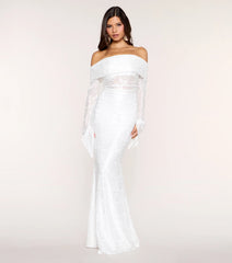 Aviana Lace Off-Shoulder Mermaid Formal Dress