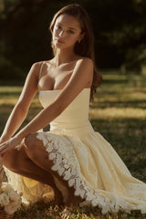 lemon custom lace + broderie anglaise midi sundress
