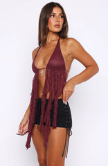 Bright Lights Halter Top Cherry Cola