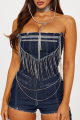 Denim & Diamonds Cowgirl 3 Piece Costume Set - Denim