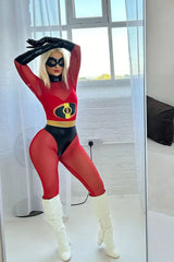 Call Her Cool 3 Piece Costume Set - Red/Black
