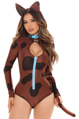 Mystery Solving Pup 3 Piece Costume Set - Brown/combo