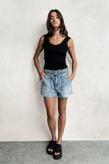 Mackie Lace Trim Tank in Black