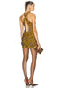 Embroidered Mini Dress In Mordore