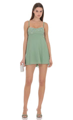 Ophelia Embellished Mini Dress