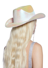 Gleam And Glow Cowboy Hat - White