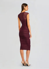 Kylie Mesh Midi Dress