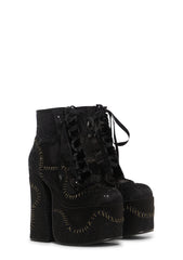 Lover’s Duet Platform Boots - Black