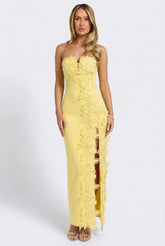 ¨¦loise Floral Appliqu¨¦ Column Maxi Dress