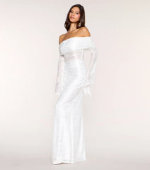 Aviana Lace Off-Shoulder Mermaid Formal Dress