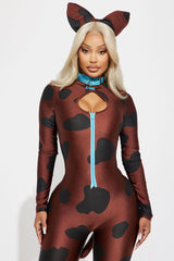 Solving Mysteries Pup Jumpsuit 3 Piece Costume Set - Brown/combo
