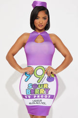 99 Brand Sour Berry Liqueur 1 Piece Dress Costume - Blue