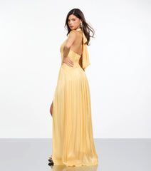 Malinda Satin A-Line Formal Dress