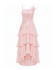 Orchid Embroidered Layered Maxi Dress - Pink