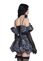 Vexed Hearts Mini Dress - Skull