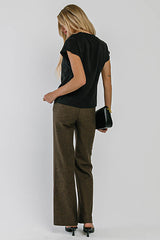 Olivia Cowl Neck Blouse in Black