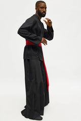 Samurai 3 Piece Costume - Black/Red
