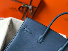 HM Birkin Bag 30cm Dark Blue Togo Leather GHW