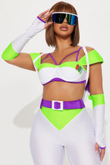 Infinite And Beyond Pant 6 Piece Costume Set - Green/combo