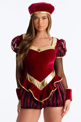 Tempting Tiny Tyrant 3 Piece Costume Set - Burgundy