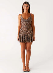 Cheetah Sands Mini Dress - Cheetah
