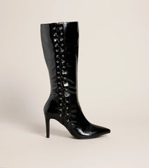 On Top Power Muse Pointed Toe Stiletto Boots