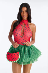 Juicy Watermelon 4 Piece Costume Set - Red/combo