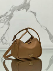 Prada Darling Handbag Caramel Soft Grain Leather