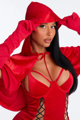 Wolf Bait 4 Piece Costume Set - Red