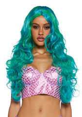 Ocean Enchantress Mermaid Wig - Blue