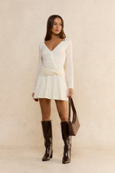 Trust In You Long Sleeve Mini Dress White