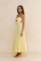 Wishes For You Plisse Strapless Maxi Dress