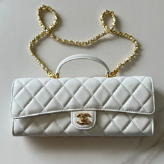 Chanel 2026 Long Top Handle Clutch 25cm Lambskin