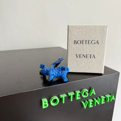 BV Rabbit Charm Blue Lambskin