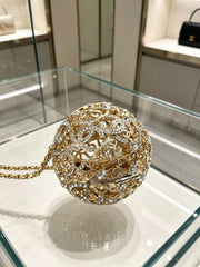 Chane 2026 Gold Openwork Spherical Evening Bag